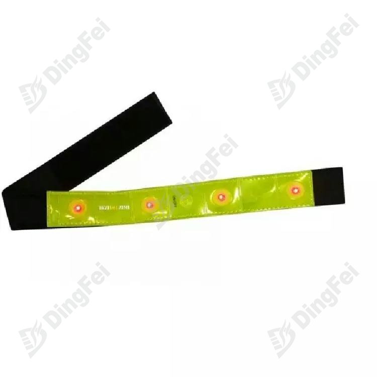 Yellow Reflective LED Slap Band For Cyclists - 